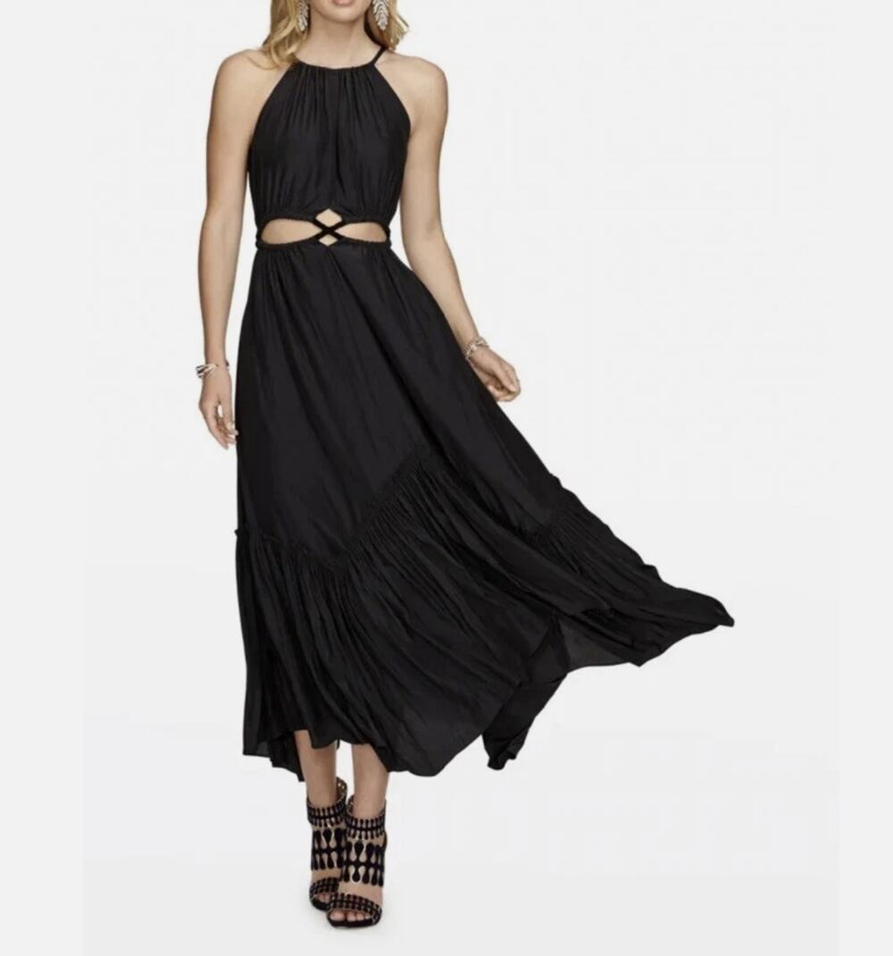 Ramy Brook Khloe Cutout Midi Dress In Black